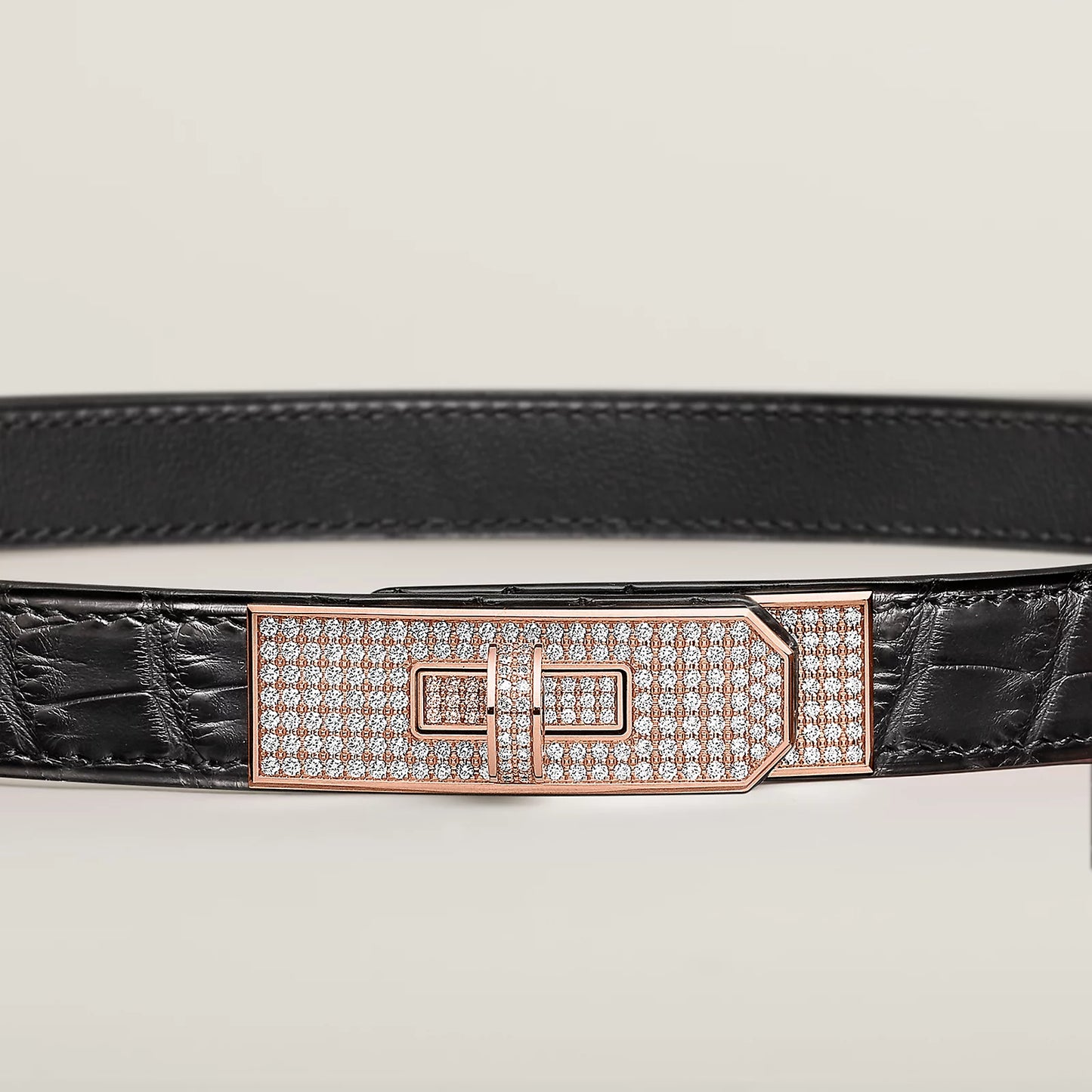 Hermès Kelly 18 Belt Matte Alligator and Diamonds