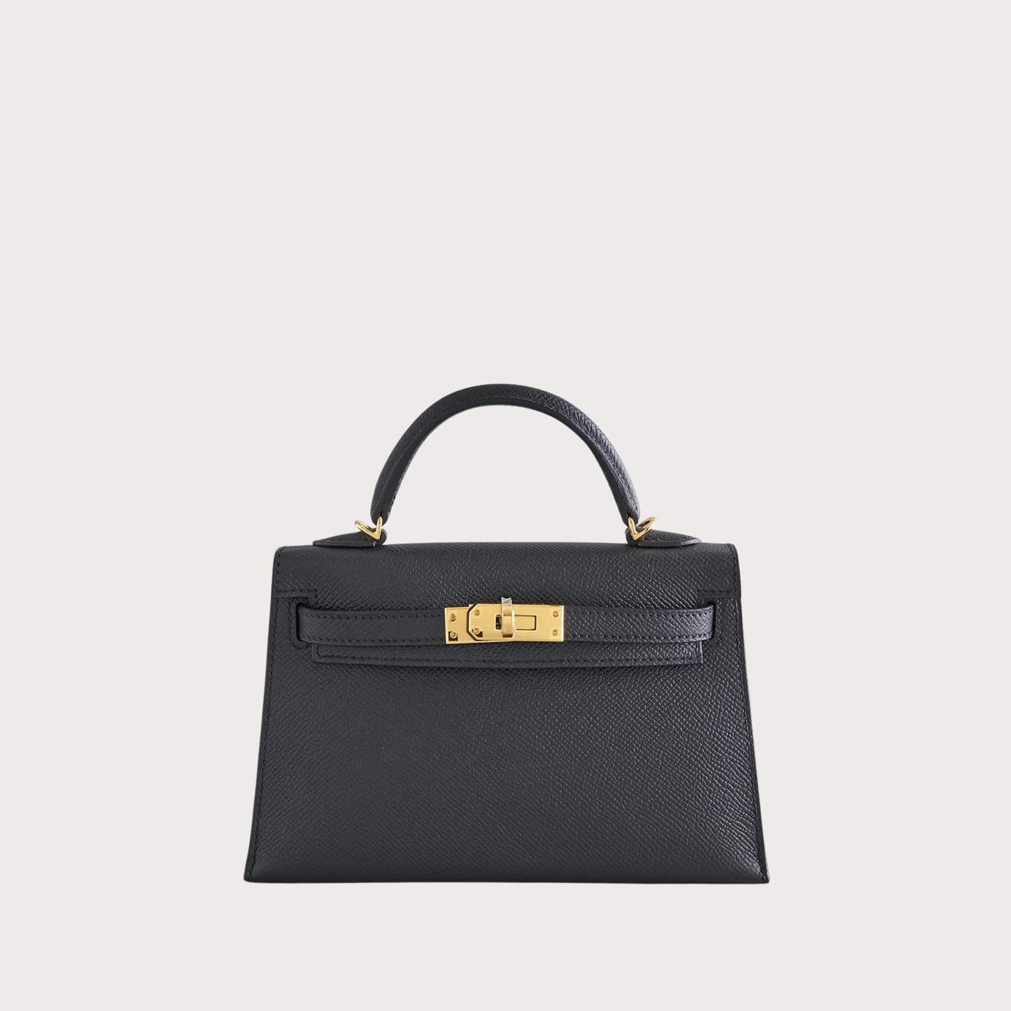 Hermès Kelly 20 Noir Epsom Gold Hardware
