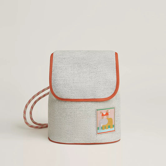 Hermès Animaux Blocks Backpack Granit