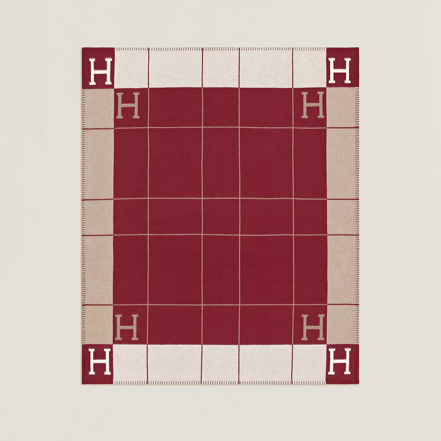 Hermès Avalon III Throw Blanket Rouge H