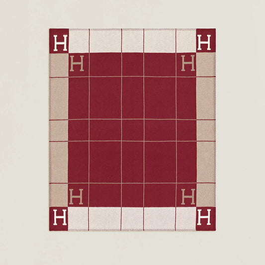 Hermès Avalon III Throw Blanket Rouge H