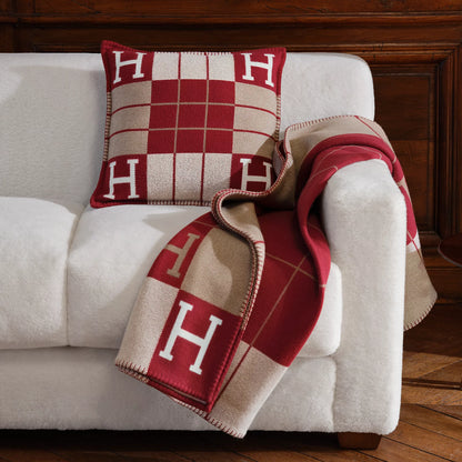 Hermès Avalon III Throw Blanket Rouge H