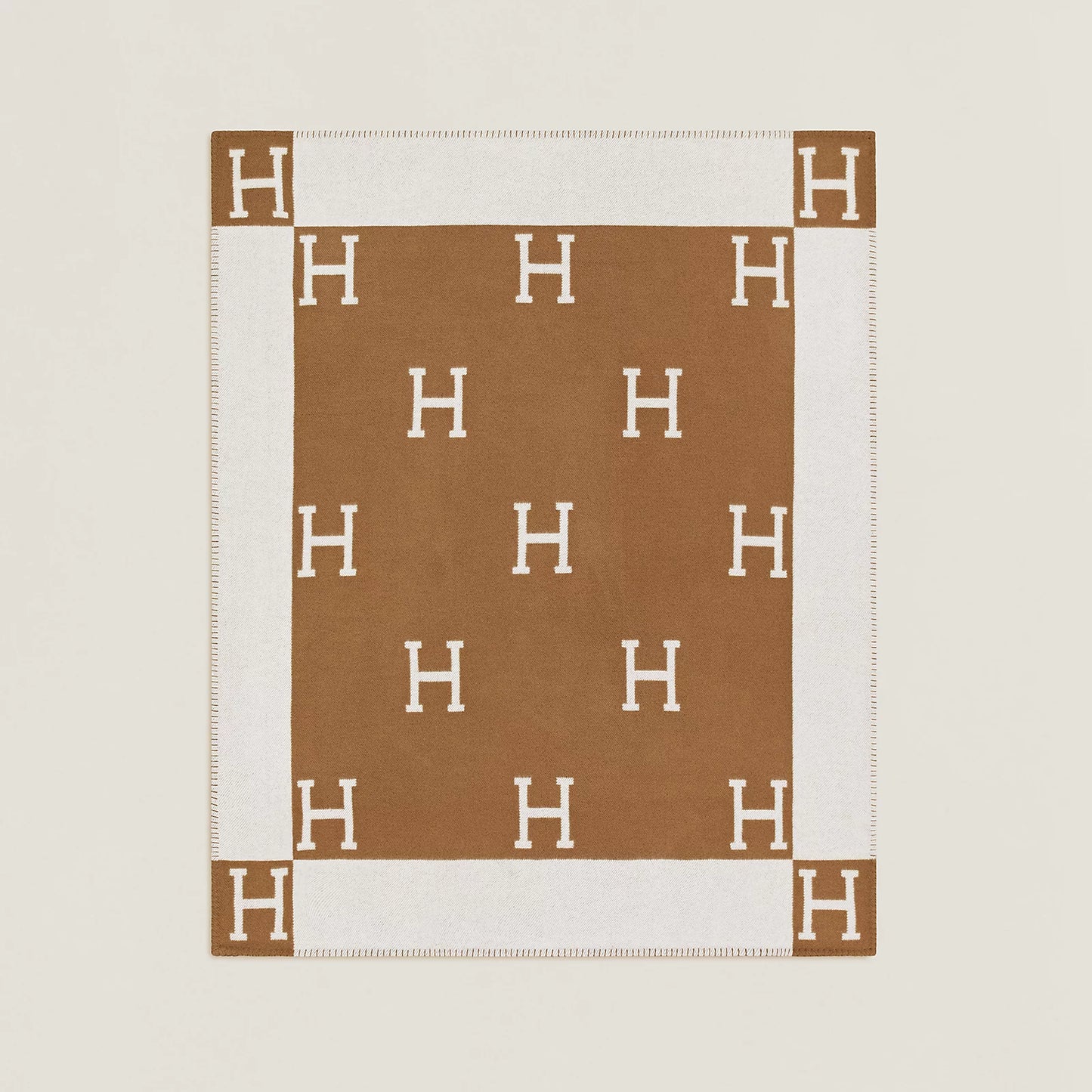 Hermès Avalon Throw Blanket Camel