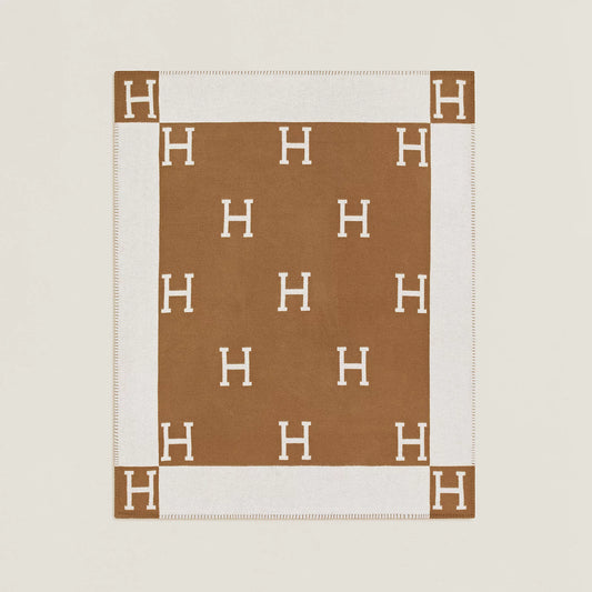 Hermès Avalon Throw Blanket Camel