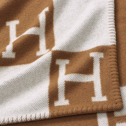 Hermès Avalon Throw Blanket Camel