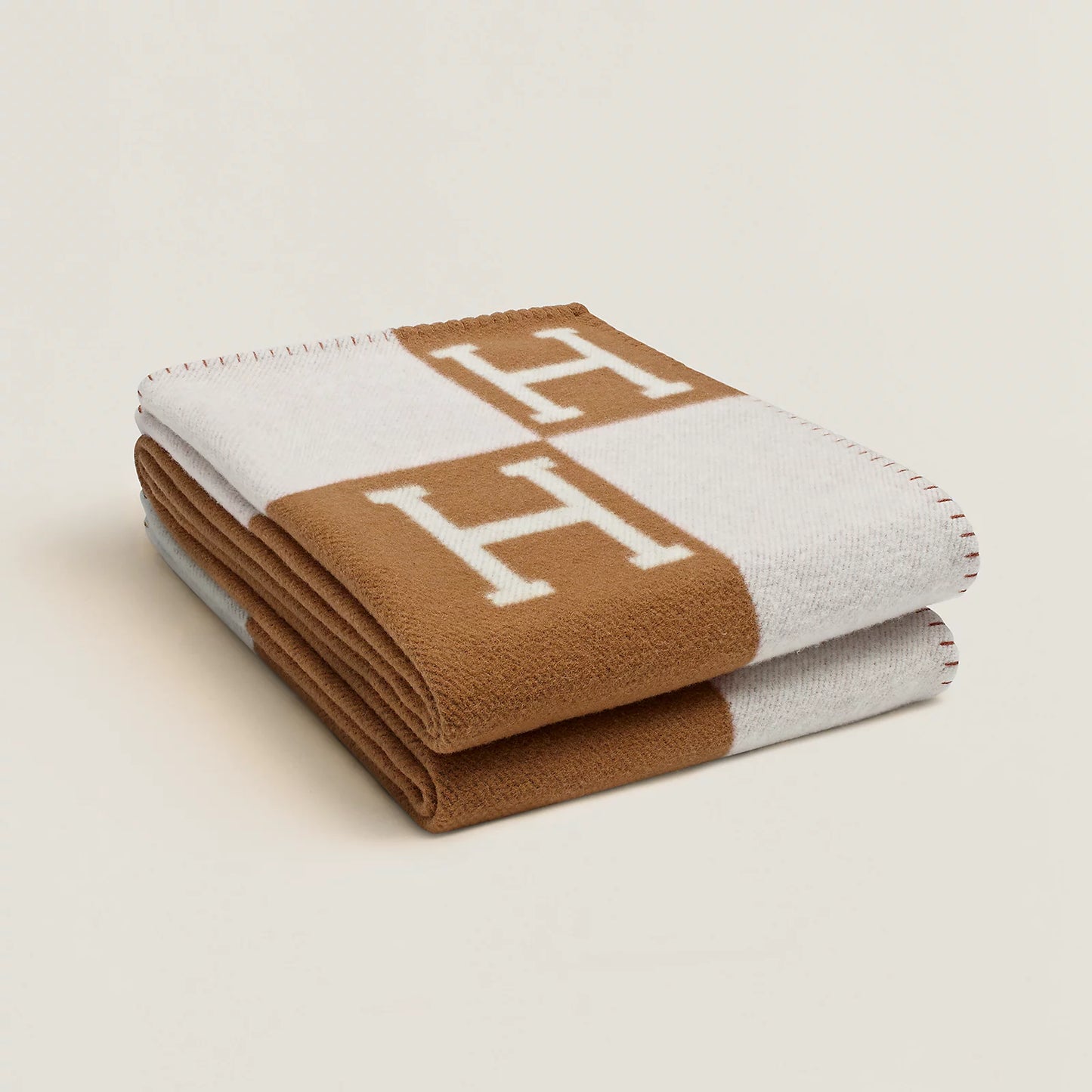 Hermès Avalon Throw Blanket Camel
