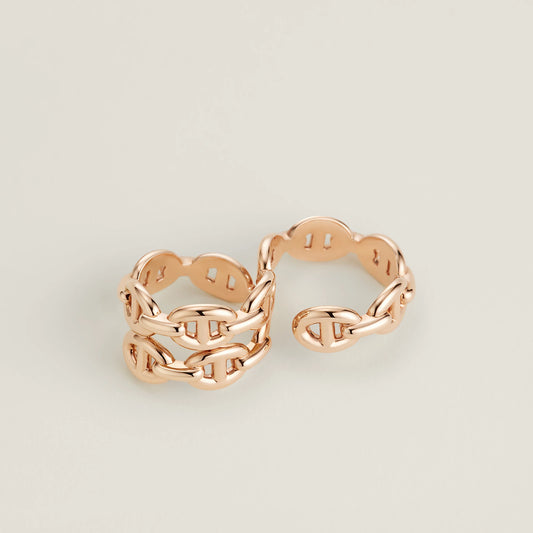 Hermès Chaine d'ancre Enchainee Double Ring