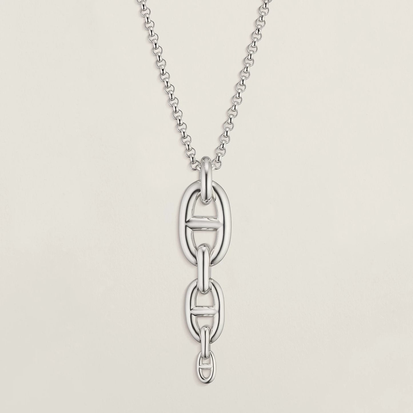 Hermès Chaine d'ancre Enchainee pendant, large model