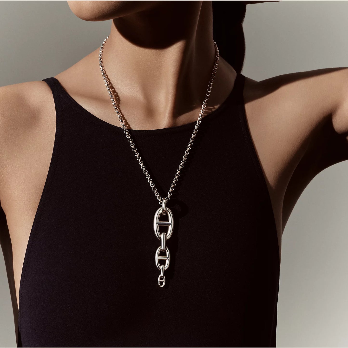 Hermès Chaine d'ancre Enchainee pendant, large model