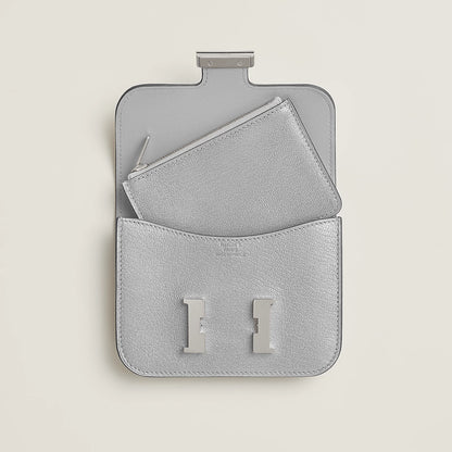 Hermès Constance Slim Wallet Silver