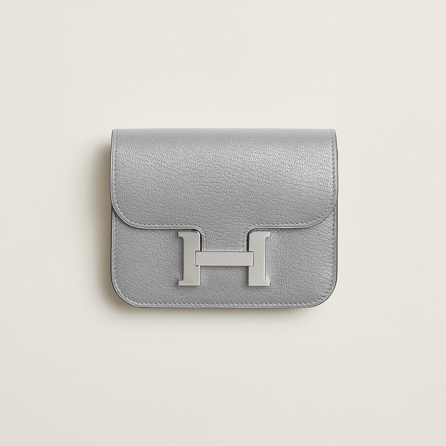 Hermès Constance Slim Wallet Silver