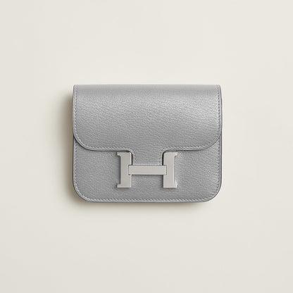 Hermès Constance Slim Wallet Silver