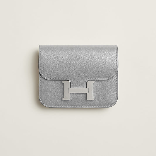 Hermès Constance Slim Wallet Silver