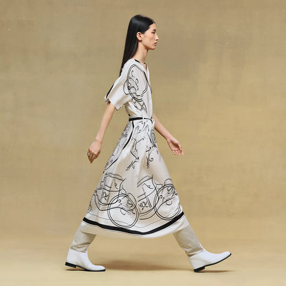Hermès "Ex-Libris a Main Levee" Caftan