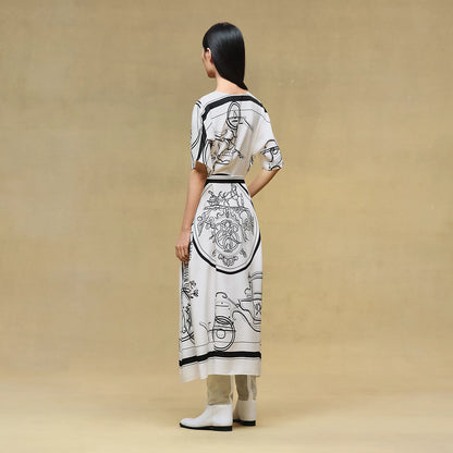 Hermès "Ex-Libris a Main Levee" Caftan