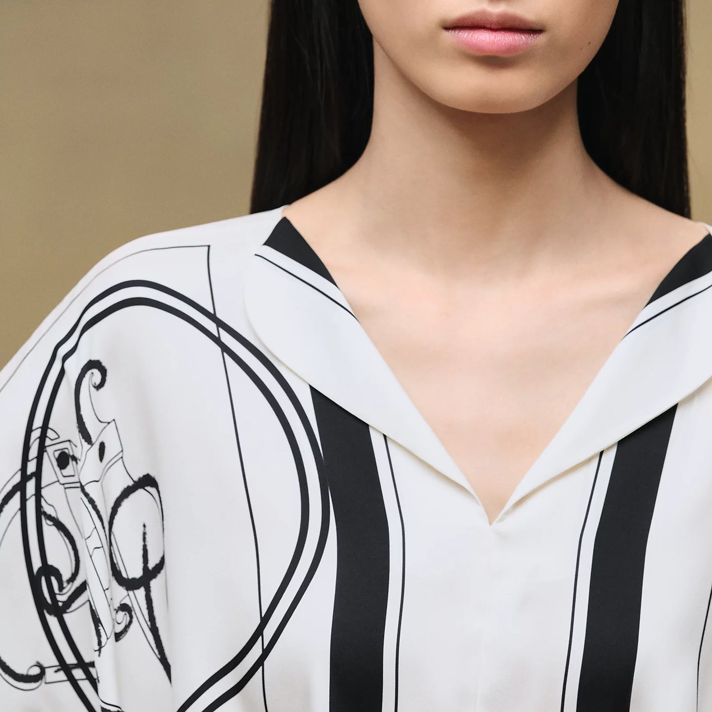 Hermès "Ex-Libris a Main Levee" Caftan