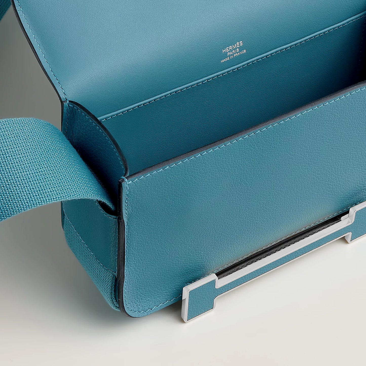 Hermès Geta Bag Blue Jean