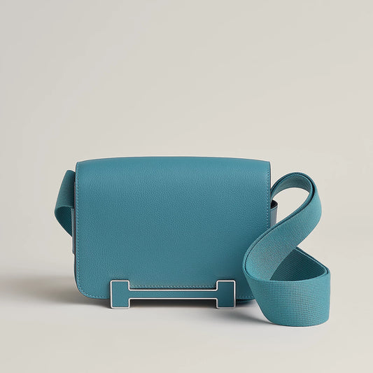 Hermès Geta Bag Blue Jean