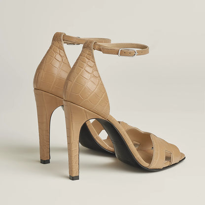 Hermès Joy 105 Sandal Alligator Beige Natura