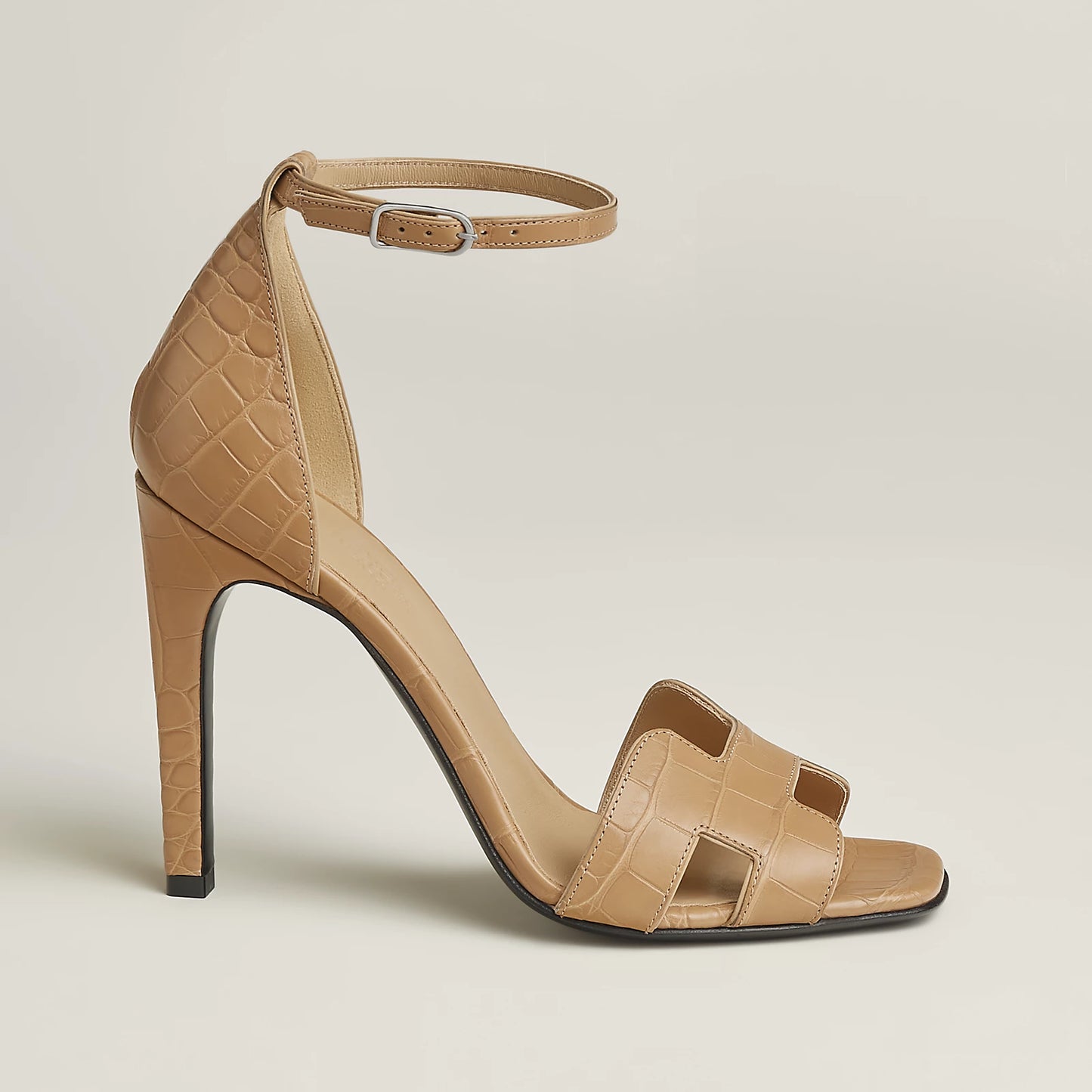 Hermès Joy 105 Sandal Alligator Beige Natura