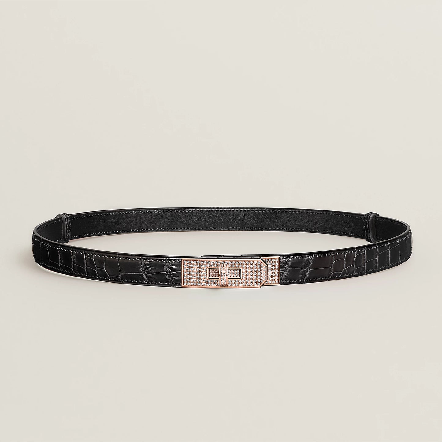 Hermès Kelly 18 Belt Matte Alligator and Diamonds