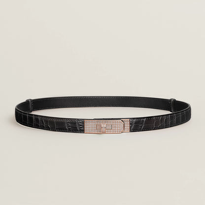 Hermès Kelly 18 Belt Matte Alligator and Diamonds