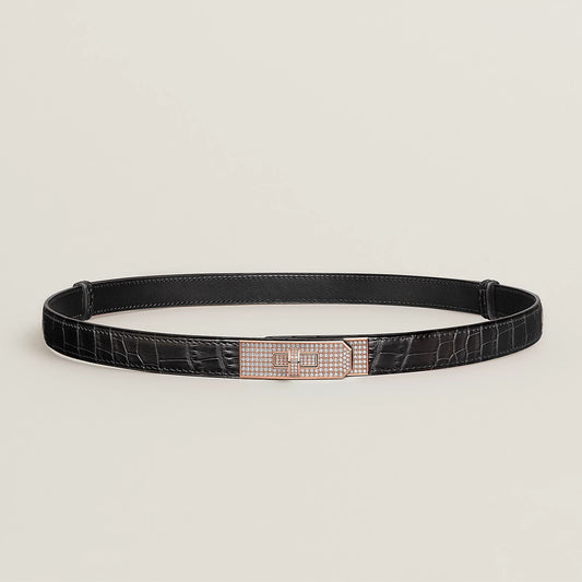 Hermès Kelly 18 Belt Matte Alligator and Diamonds