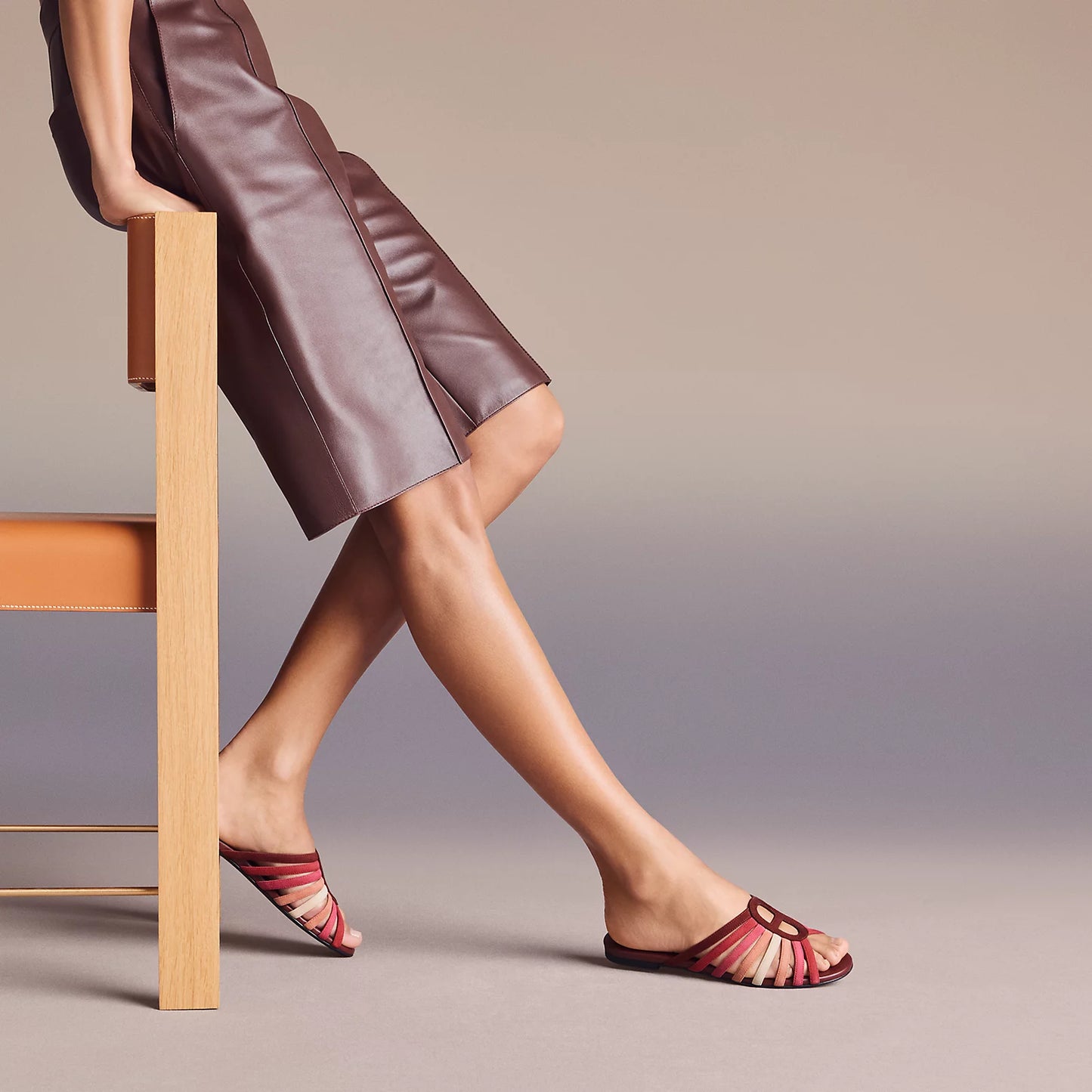 Hermès Noria Sandal Multicolor Rouge H
