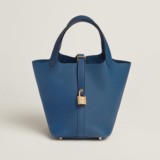 Hermès Picotin 18 Bleu Tie