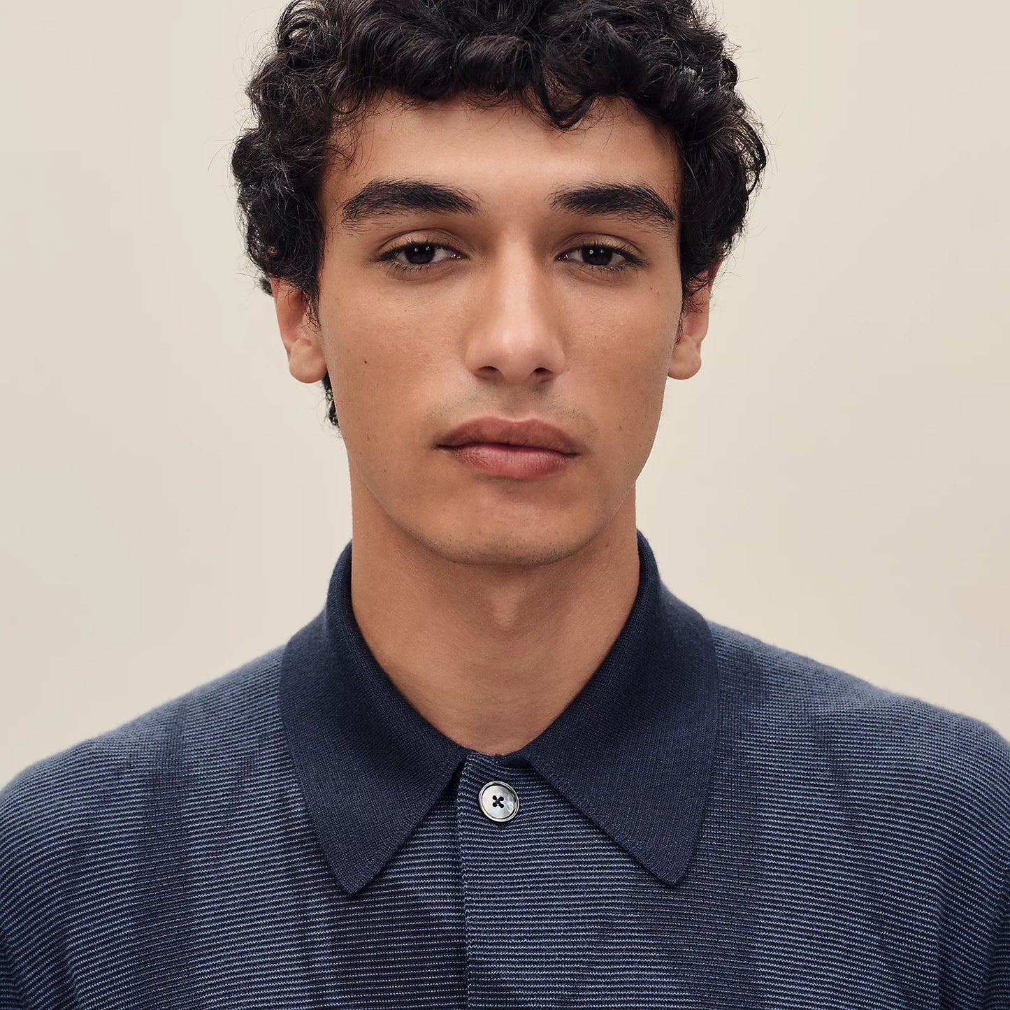 Hermès Short-sleeve Straight Cut Shirt Indigo