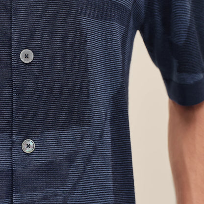 Hermès Short-sleeve Straight Cut Shirt Indigo